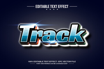 Track 3D editable text effect template