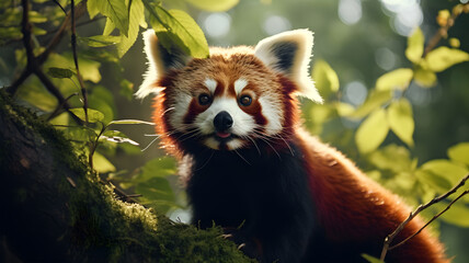 Red Panda in a Forest Canopy