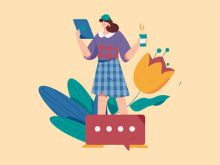 3.12 International Women's Day professional women flat character vector concept operation hand drawn illustration
