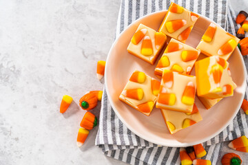 Candy corn fudge