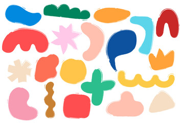 collection of colorful irregular shape decorative element illustration