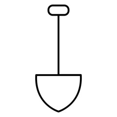 shovel line icon