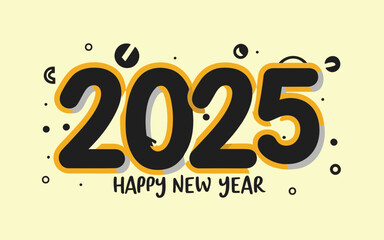 Happy New Year 2025 vector illustration