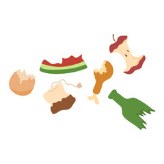 domestic waste for compost from fruits and vegetables