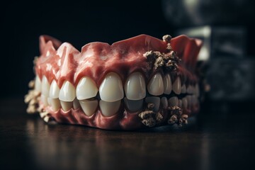 A detachable denture in 3D. Generative AI