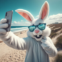 The Easter Bunny Taking Great Selfies Around The USA 