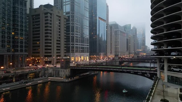 Chicago downtown at night