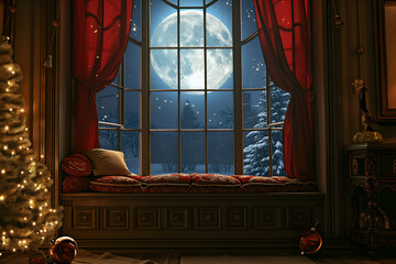 Christmas Window Backdrop