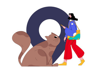 Holiday travel travel characters internet background vector hand drawn illustration
