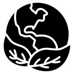 Eco Friendly glyph icon, related to renewable energy, green energy. use for web, digital and app development