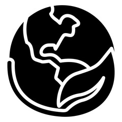Eco Friendly glyph icon, related to renewable energy, green energy. use for web, digital and app development