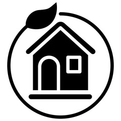Sustainable Living glyph icon, related to renewable energy, green energy. use for web, digital and app development