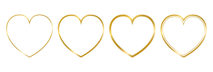 Golden Heart frames , Valentine frame, Romantic frames , Square frame with heart pattern design, Valentine's Day decorative frame element , vector illustration