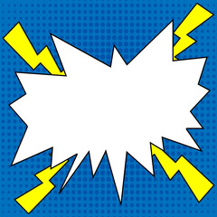 Explosion comic bubble retro background, Comic bubble, Pop art comic. Can be used for decoration or graphics