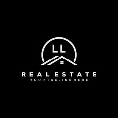 Initial Logo Real Estate Elements Stock Vector