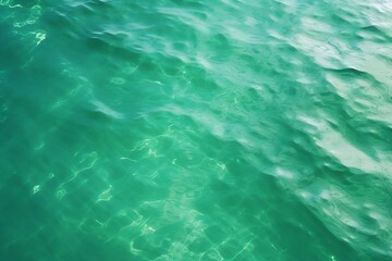 Generative AI : Transparent dark green clear water surface texture with ripples and splashes.