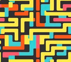 Maze Seamless Pattern