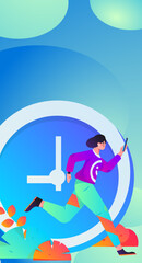 People exercising healthy running vector internet operation illustration
