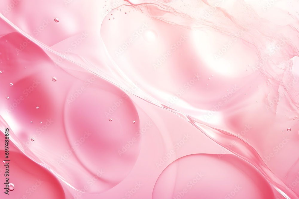 Aufkleber generative ai : abstract summer banner background transparent pink clear water surface texture