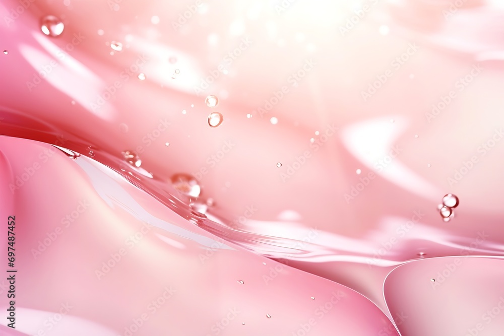 Aufkleber generative ai : abstract summer banner background transparent pink clear water surface texture