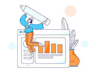 People exercising healthy running vector internet operation illustration
