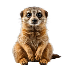 close up of a meerkat isolated on transparent background Generative AI - obrazy, fototapety, plakaty