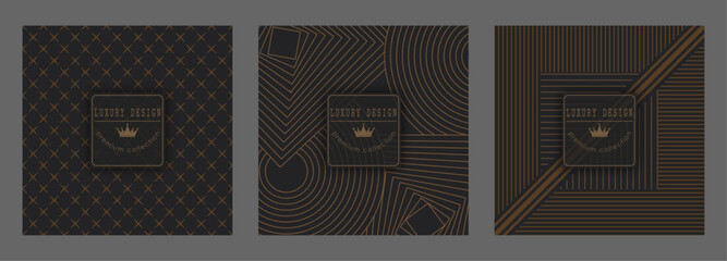 A luxurious pattern on a dark background. Premium background for covers, interior, packaging and creative ideas