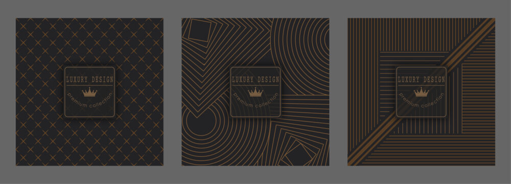 A luxurious pattern on a dark background. Premium background for covers, interior, packaging and creative ideas