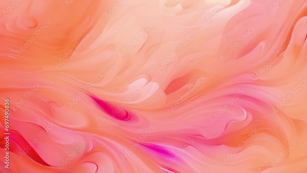 Aufkleber closeup of a dreamy, hazy peach background splashed with swirls of warming peach fuzz.