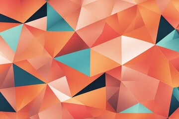 Fototapeta premium Geometric pattern watercolor background