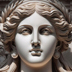 Illustration of a Renaissance Marble Statue of Hera She Is the Queen of the Gods the Goddess of Marriage and Marital Hera in Greek Mythology Known as Juno in Roman Mythology