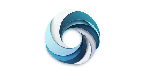 cost reduction professional logo white background app, abstract blue spiral, abstract background