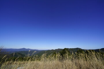 奈良県川上村の雄大な空と山と山々