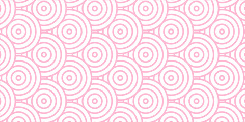 Modern diamond geometric ocean spiral pattern and abstract circle wave lines. pink seamless tile stripe geomatics overlapping create retro square line backdrop pattern background. Overlapping Pattern.