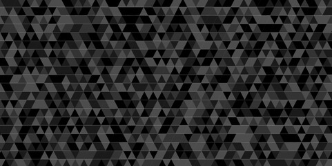 Black and gray square triangle tiles pattern mosaic background. Modern seamless geometric dark black pattern background with lines Geometric print composed of triangles.