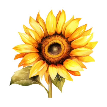 sunflower watercolor 