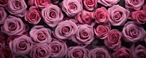 beautiful collection of pink roses. generative AI
