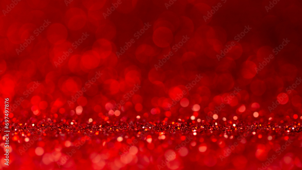 Poster defocused abstract red bokeh lights background