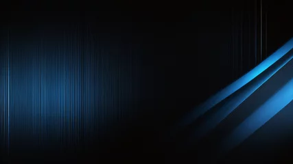Foto op Canvas El azul y el negro abstractos son un patrón claro con el degradado con textura de metal de pared de piso, tecnología suave, fondo diagonal, negro, oscuro, limpio, moderno. © Marios