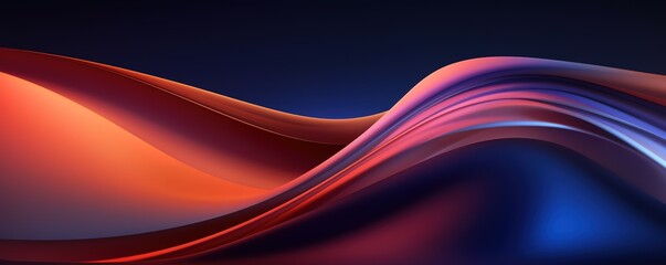 A wavy background design in orange blue and purple