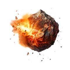 A glowing meteor isolated on transparent background Remove png, Clipping Path, pen tool
