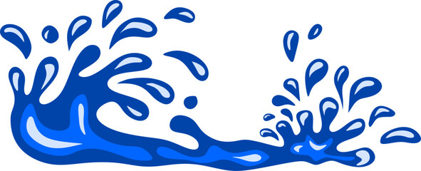 Cartoon vector stock illustration.a water splash. Watercolor abstract art