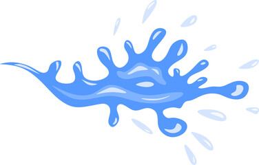 Cartoon vector stock illustration.a water splash. Watercolor abstract art