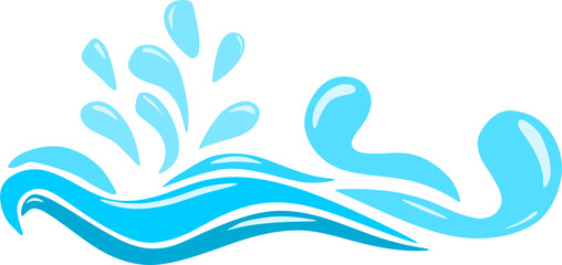 Cartoon vector stock illustration.a water splash. Watercolor abstract art