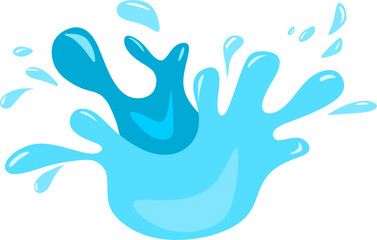 Cartoon vector stock illustration.a water splash. Watercolor abstract art
