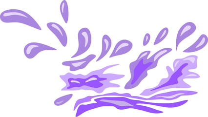 Cartoon vector stock illustration.a water splash. Watercolor abstract art