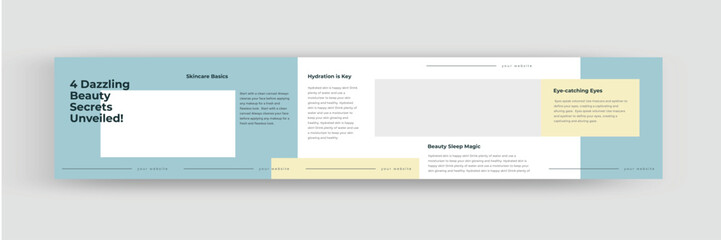 Set of skin care social media carousel template, beauty tips Instagram carousel design. 