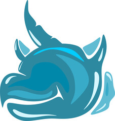 Abstract cartoon illustration. Dragon head. illustration and clip art