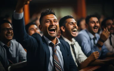 Foto op Plexiglas Indian businesspeople cheering in the hall © PRASANNAPIX