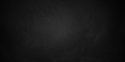 Dark black grunge textured concrete old blackboard and chalkboard rough background. Panorama dark grey black slate background or texture. Vector black concrete texture. Stone wall background. - obrazy, fototapety, plakaty